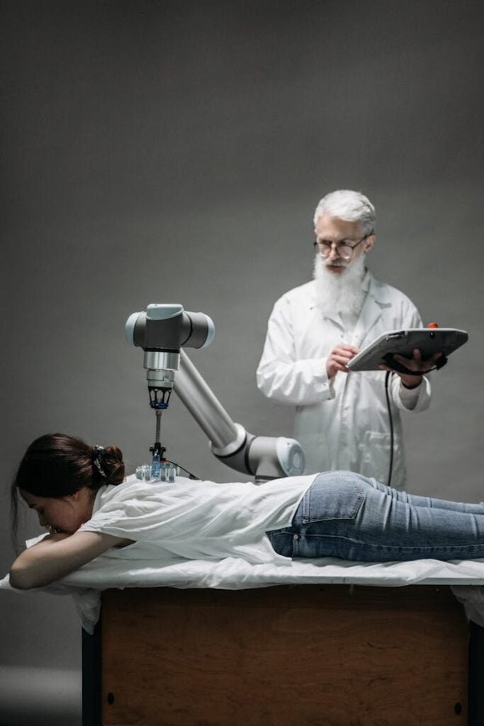AI: The New Frontier in Healthcare Innovation 1 A Scientist Testing a Device
