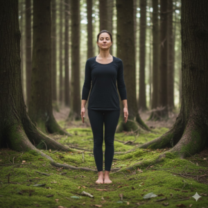 Grounded person with muladhara